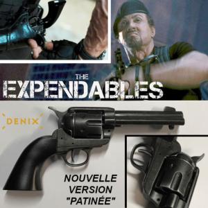 THE EXPENDABLES - REPLIQUE COLT 45 BARNEY ROSS TOUT METAL VIEILLI (REPRODUCTION VERSION "PATINÉE" DENIX)