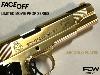 FACE/OFF (VOLTE FACE) - PISTOLET COLT 1911A1 CUSTOM "V12" TOUT METAL PLAQUE OR 24 K LIMITED MOVIE PROP SERIES AVEC MALLETTE (FCW AIRSOFT)