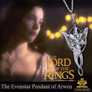 LOTR (LE SEIGNEUR DES ANNEAUX) - PENDENTIF OFFICIEL ARWEN ARGENT MASSIF (THE EVENSTAR - THE NOBLE COLLECTION)