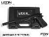 LEON : THE PROFESSIONAL - PISTOLET TOUT METAL AVEC COMPENSATEUR, SILENCIEUX & MALLETTE OFFICIELS LIMITED MOVIE PROP SERIES (FCW AIRSOFT)