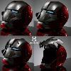 IRON MAN 2 - CASQUE INTEGRAL MARK V "ULTIMATE VERSION" OUVERTURE AVEC 8 PIECES MOTORISEES, SON & LEDS, AVEC COMMANDE VOCALE "JARVIS" + COMMANDE DIGITALE + TELECOMMANDE (REPRODUCTION HAMMER ADVANCED)