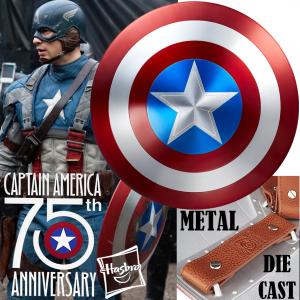 CAPTAIN AMERICA 3 : CIVIL WAR - BOUCLIER OFFICIEL TOUT METAL LIMITED EDITION 75TH ANNIVERSARY (HASBRO - MARVEL LEGENDS - PREMIERE EDITION)