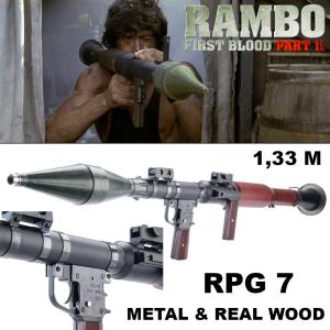 RAMBO II, LA MISSION - LANCE ROQUETTE GK TACTICAL RPG-7 TOUT METAL & BOIS VÉRITABLE (KALASHNIKOV - AIRSOFT GAS GRENADE LAUNCHER)