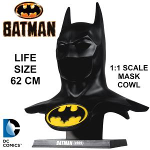 BATMAN (1989) - MASQUE OFFICIEL ECHELLE 1/1 62 CM DC DIRECT (MASK COWL - DC COMICS - McFARLANE)