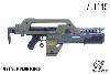 ALIENS - CUSTOM PULSE RIFLE M41A1 TOUT AUTOMATIQUE AVEC COMPTEUR A LED & MARQUAGE (VERSION SNOW WOLF)