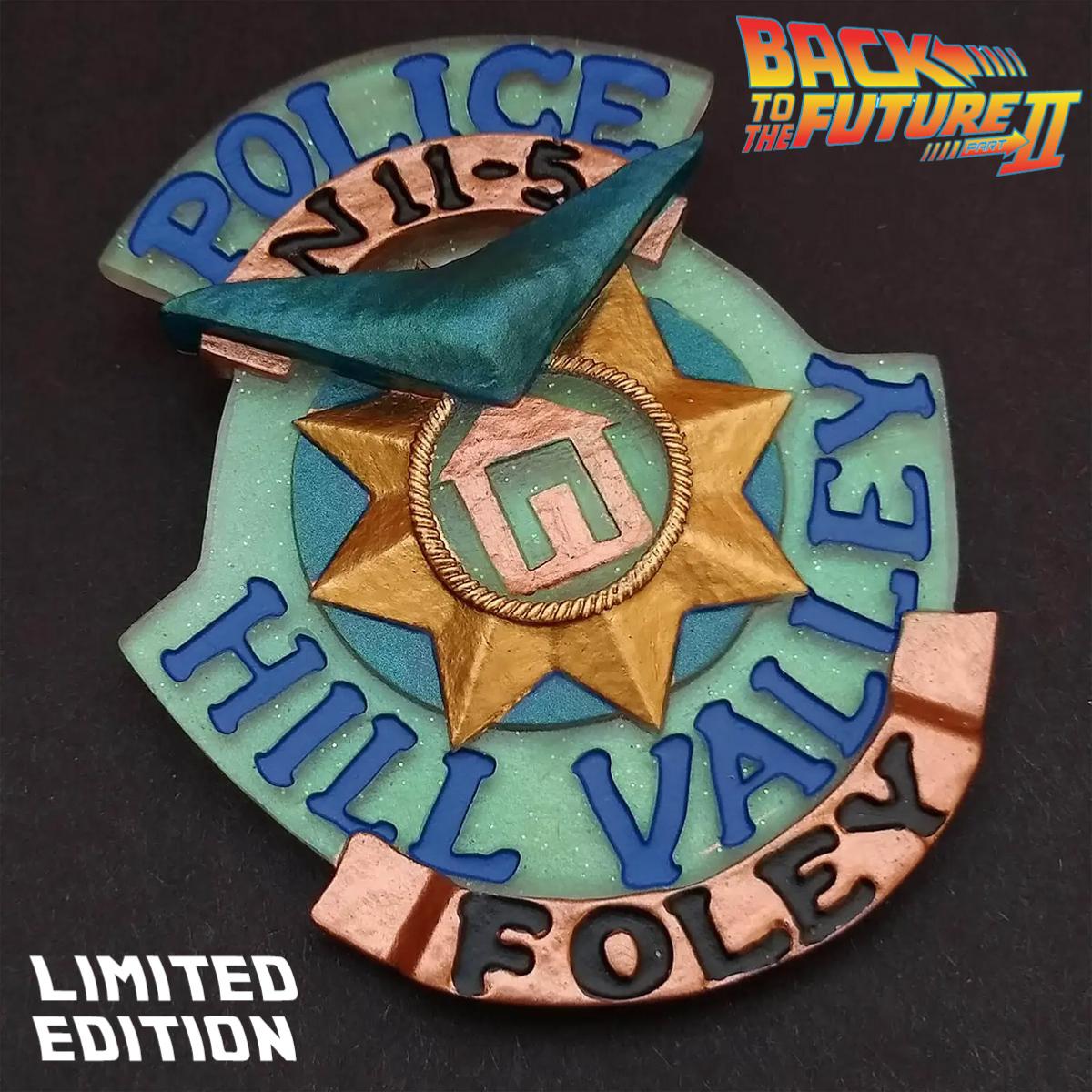 Retour Vers Le Futur 2 Badge Insigne De Police Hill Valley Officiel