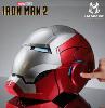 IRON MAN 2 - CASQUE INTEGRAL MARK V "ULTIMATE VERSION" OUVERTURE AVEC 8 PIECES MOTORISEES, SON & LEDS, AVEC COMMANDE VOCALE "JARVIS" + COMMANDE DIGITALE + TELECOMMANDE (REPRODUCTION HAMMER ADVANCED)