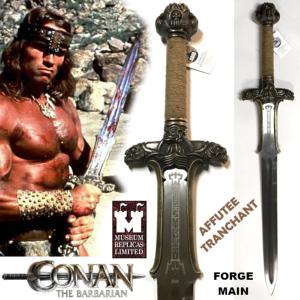 CONAN -  EPEE "SWORD ATLANTEAN" SOUS LICENCE OFFICIELLE FORGE MAIN LIMITED EDITION EXCLUSIVE "AFFUTEE TRANCHANT" (VERSION MUSEUM REPLICAS LIMITED - WINDLASS STUDIOS)