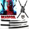 DEADPOOL - REPLIQUE DOUBLE SABRES KATANA + HARNAIS DE TRANSPORT DORSAL (REPRODUCTION ART REPLICAS)