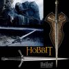 THE HOBBIT - DAGUE DE MORGUL OFFICIELLE + SUPPORT BOIS DELUXE (NAZGUL BLADE - UNITED CUTLERY BRANDS)