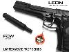 LEON : THE PROFESSIONAL - PISTOLET TOUT METAL AVEC COMPENSATEUR, SILENCIEUX & MALLETTE OFFICIELS LIMITED MOVIE PROP SERIES (FCW AIRSOFT)