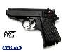 JAMES BOND : SPECTRE - PISTOLET WALTHER PPK AVEC RETOUR DE CULASSE ET BAGUE "SPECTRE ORGANIZATION" OFFICIELS + MALLETTE + ECRIN (FACTORY ENTERTAINMENT - MARUZEN)