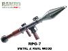 RAMBO II, LA MISSION - LANCE ROQUETTE GK TACTICAL RPG-7 TOUT METAL & BOIS VÉRITABLE (KALASHNIKOV - AIRSOFT GAS GRENADE LAUNCHER)