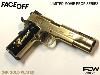 FACE/OFF (VOLTE FACE) - PISTOLET COLT 1911A1 CUSTOM "V12" TOUT METAL PLAQUE OR 24 K LIMITED MOVIE PROP SERIES AVEC MALLETTE (FCW AIRSOFT)