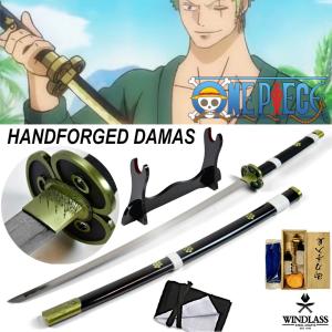 ONE PIECE - REPLIQUE SABRE KATANA ENMA D'ODEN LAME "DAMAS" FORGE MAIN LIMITED EDITION (REPRODUCTION ART REPLICAS / WINDLASS STEELCRAFTS)