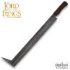 LOTR (LE SEIGNEUR DES ANNEAUX) - URUK-HAI CIMETERRE OFFICIEL FORGE ACIER CARBONNE + SUPPORT BOIS (MACHETTE - UNITED CUTLERY BRANDS)