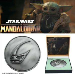  STAR WARS (SERIE) : THE MANDALORIAN - BOUCLIER MUDHORN DE GROGU " THE CHILD " OFFICIEL TOUT METAL ECHELLE 1/1 PROP REPLICA  (LICENCE LUCASFILM LTD. & DISNEY+)